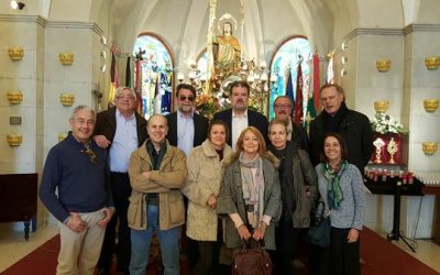 San Blas abogado de la garganta, periodistas de nivel lo visitan