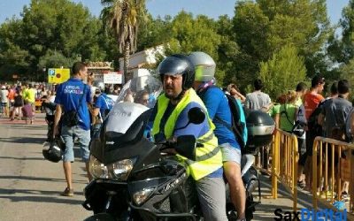 Moteros de Sax colaboran en el 27º Triatlón de Antella