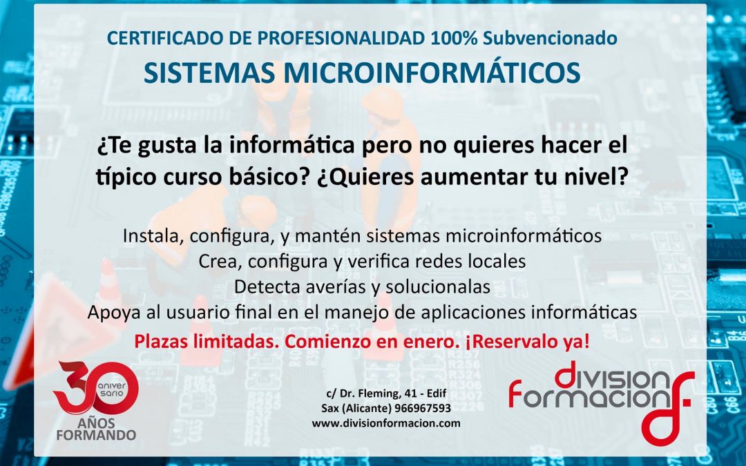 Sistemas Microinformáticos para el certificado de profesionalidad