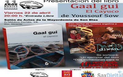 Presentación del libro de Youssouf Sow, Gaal Gui «El Cayuco», en Sax