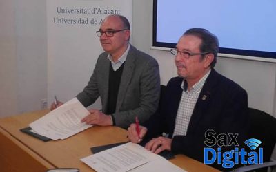X Aniversario del Aula Universitaria de Sax, en la Casa Alberto Sols; la colaboración entre la Universidad de Alicante y el Ayuntamiento es y seguirá siendo una realidad
