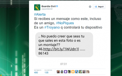«Si recibes un mensaje como este, incluso de un amigo, no piques»