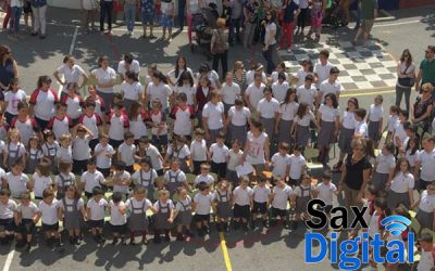 Los cuatro centros de primaria de Sax unidos por la jornada intensiva en el nuevo que ya ha comenzado
