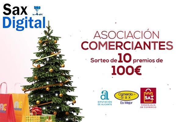 La Asociación de Comerciantes de Sax dará 1.000 euros en premios de su campaña de navidad