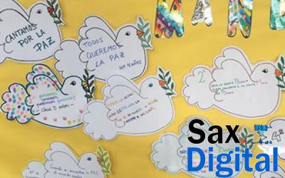 Conmemoración del Día de la Paz a través de los escolares sajeños