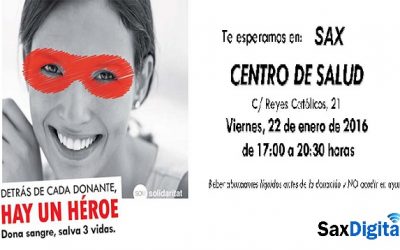 Donación de sangre antes de San Blas