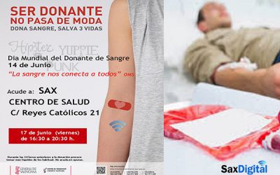 Donación de sangre 17 de junio en Sax