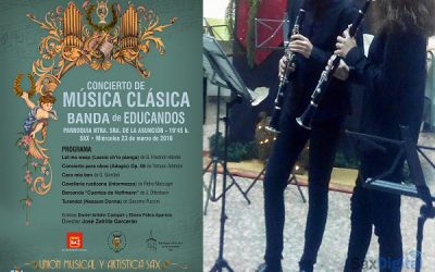 La Iglesia de Sax acoge el miércoles un concierto de la Banda de Educandos de la Unión Musical