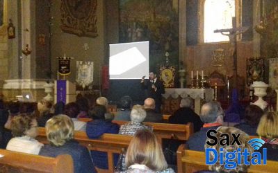 Magistral conferencia, la que se llevó a cabo en la Iglesia de Sax