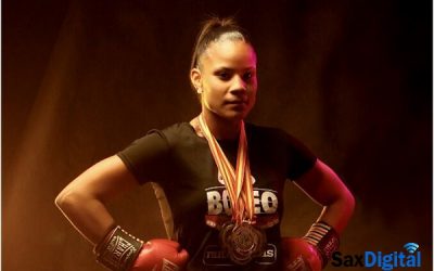 Katherine Quintana en el Campeonato de España de Boxeo