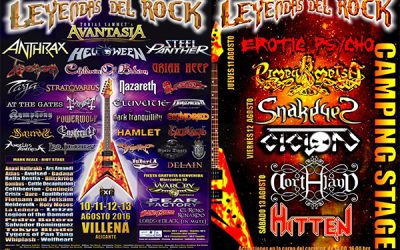 XI Leyendas del Rock los días 10, 11, 12 y 13 de agosto de 2016 en Villena