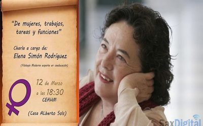 Se presenta en Sax, “De mujeres, trabajos, tareas y funciones”