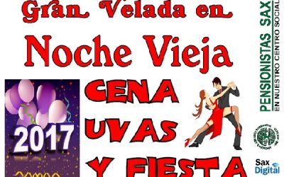 Nochevieja en los pensionistas de Sax
