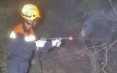 Efectivos de Protección Civil de Sax ayudan en extinción del incendio de Beneixama