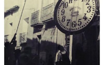 Colocación del Reloj de Sax en 1947