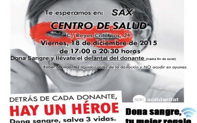 Donación de sangre diciembre en Sax