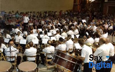 La Unión Musical de Sax comparte el Festival Virgen de los Frutos con la UM Algueñense