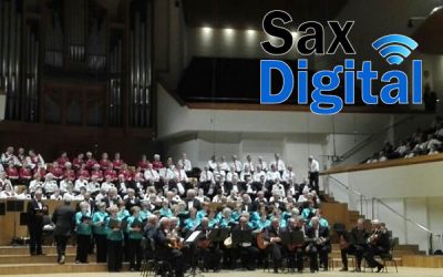 La Coral Rondalla de la Asociación de Pensionistas de Sax, actuó en el Palau de la Música de Valencia
