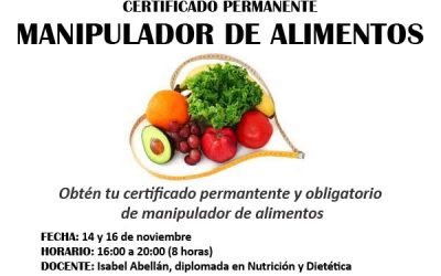 División Formación, Curso de Manipulador de Alimentos
