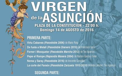 Concierto en honor a la Virgen de la Asunción por la Unión Musical de Sax