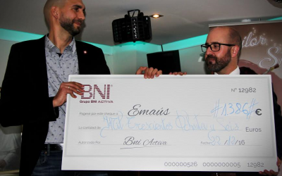 BNI recauda 1.300 euros para el centro Emaús de Elda