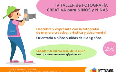 El Grup Fotogràfic de Petrer organiza el IV Taller de Fotografía creativa para niñ@s
