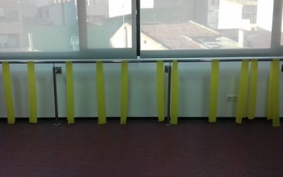 Taller de estiramientos con bandas elásticas en el Centro de Salud de Sax