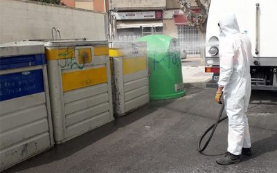 Plan especial de limpieza y desinfección del mobiliario y vía pública en Sax