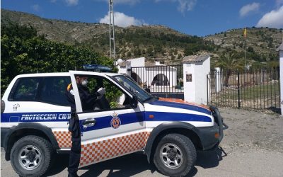 Protección Civil organiza un operativo especial para recorrer diariamente las partidas rurales de Petrer y poder ayudar a los vecinos que lo necesiten