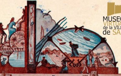 La hoguera de Pedro Valdés, la Plaza del Barrio y la primera piedra del Auditorio, en el Museo Virtual de la Villa de Sax