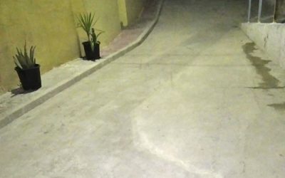 Renovación del alcantarillado en la Calle Olivo, tras el hundimiento de parte de la calzada
