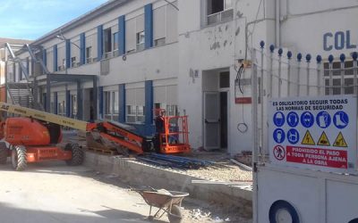 Las obras del Colegio Cervantes a punto de acabar según los plazos establecidos