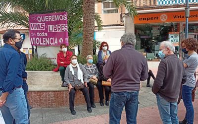 Nueva concentración mensual en Sax, reivindicando el cese de la violencia