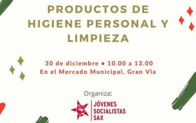 Las Juventudes Socialistas de Sax se ponen en marcha con una campaña solidaria