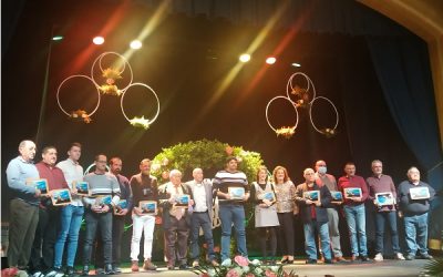 Sergio Ibáñez galardonado en la gala del deporte de Sax, junto a los mejores deportistas de la Villa