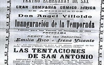 La Navidad de 1903 en Sax: Una gran velada teatral