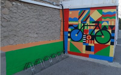 Nuevo espacio de aparcabicis para los escolares sajeños
