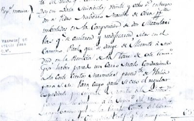 El paso por Sax de mármoles italianos para la corte en 1827