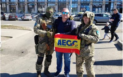 Un guardia civil retirado de Alicante llega a Ucrania con un cargamento de ayuda humanitaria