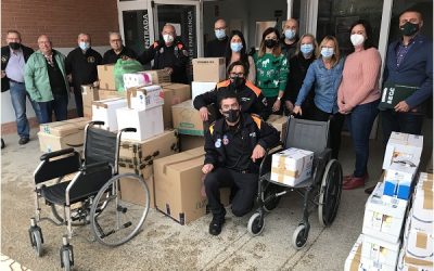 Petrer envía 14 toneladas de ayuda al interior de la zona en guerra de Ucrania a través de la Asociación Española de Guardias Civiles