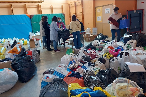 Los escolares sajeños se vuelcan con Ucrania para recaudar material de ayuda de primera necesidad
