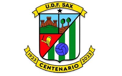 Nuevo escudo de la Unión Deportiva de Fútbol Sax `Centenario del fútbol sajeño 1923 -2023´