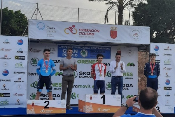 Un corredor del Club Ciclista Sax, nuevo campeón de contrarreloj júnior de la Región de Murcia