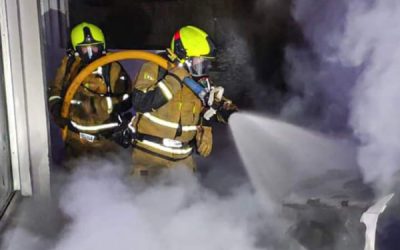 Se declara un incendio en el interior de una vivienda situada en el centro de Sax