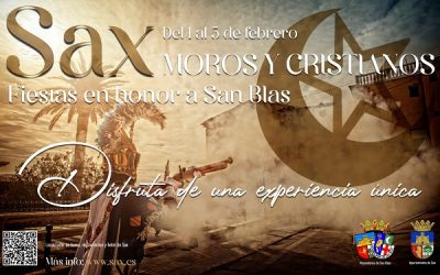 Programa de Fiestas de Moros y Cristianos en honor a San Blas de 2023 en la Villa de Sax
