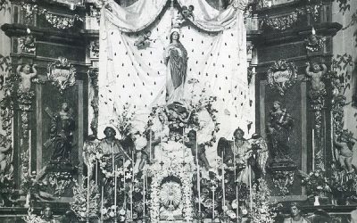 Rogativas para aplacar la sequía en Sax en febrero de 1850