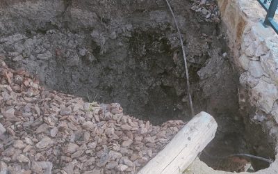 Se derrumba una de las zonas ajardinadas del parque de Fernando Maestre Gil en Sax