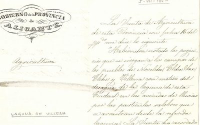 Los efectos de la desecación de la laguna de Villena en 1850