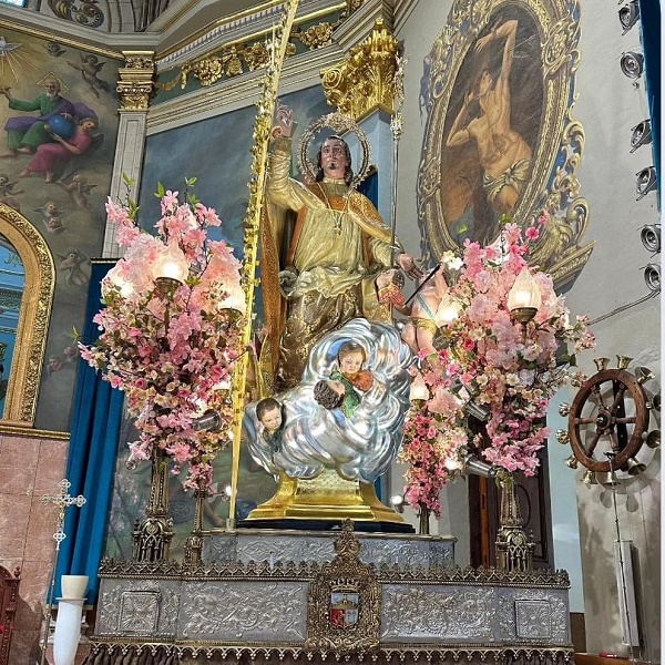 Sax recupera la talla original de San Blas tras una exhaustiva restauración