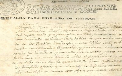 Los vecinos de Sax piden la proclamación de la Constitución de Cádiz en octubre de 1812